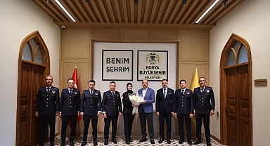 Konya İtfaiyesi Başkan Altay’ı Ziyaret Etti